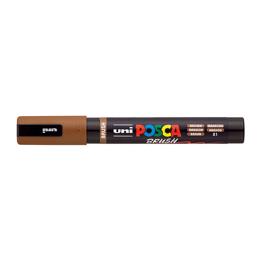 Posca Medium Brush Tip Brown  - PC5BRBN