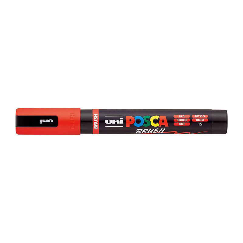 Posca Medium Brush Tip Red  - PC5BRR