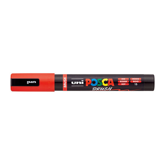 Posca Medium Brush Tip Red  - PC5BRR