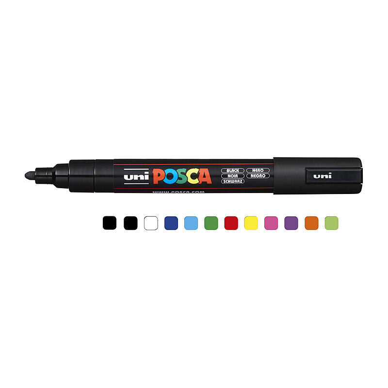 Posca PC-5M MedBlt Mk Ast Pk12  - PC5M12A