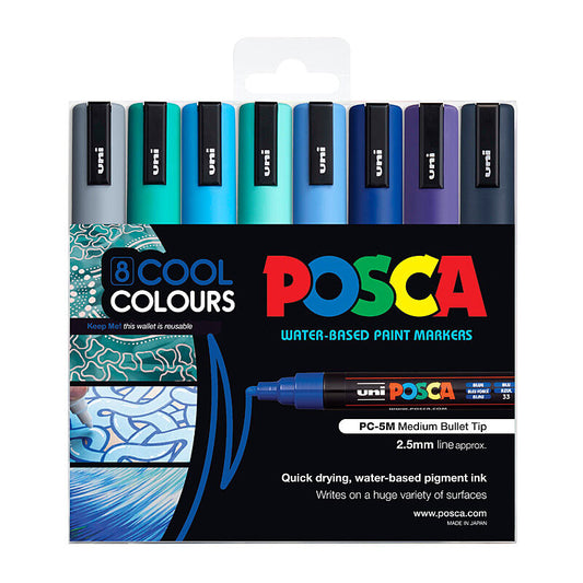 Posca PC-5M Med Blt Cool Pk8  - PC5MCC8C