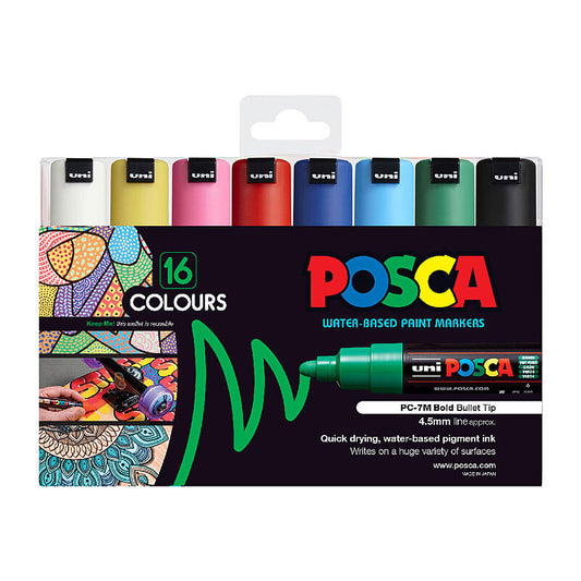 Posca PC-7M Bold Blt Asst Pk16  - PC7M16C