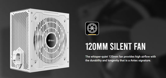 Antec CSK750DC White 80+ Bronze 4x PCIE 5.1, Continuous Power, DC to DC, Flat Cables. CircuitShield, Thermal, Reliable Value Power Supply 5yrs wty CSK750 DC White