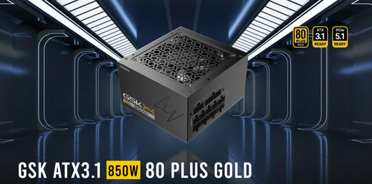 Antec GSK850 80+ Gold Fully Modular ATX 3.1, PCI-E 5.1 latest High Quality Japanese Capacitors, Ultimate performance and reliability, PSU GSK850-AU