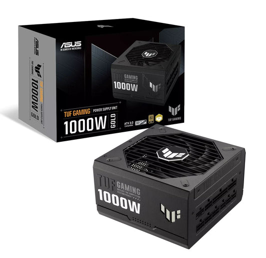 ASUS TUF-GAMING-1000G 1000W 80 Plus Gold Fully Modular PSU, Japanese Capacitors.135mm Fan, Dual Ball Fan Bearings, 10YW TUF-GAMING-1000G