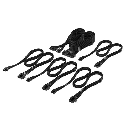 For Corsair PSU - Elite Premium Individually Sleeved Type-4 PSU Cables Starter Kit - Black CP-8920373