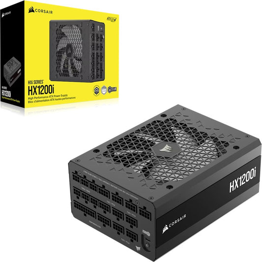 Corsair HX1200i Fully Modular Ultra-Low Noise Platinum ATX 1200 Watt PC Power Supply (AU), ATX12V 3.1, 6x PATA, 2x EPS, 8x SATA, 5x PCIe, Type4 Cable CP-9020307-AU