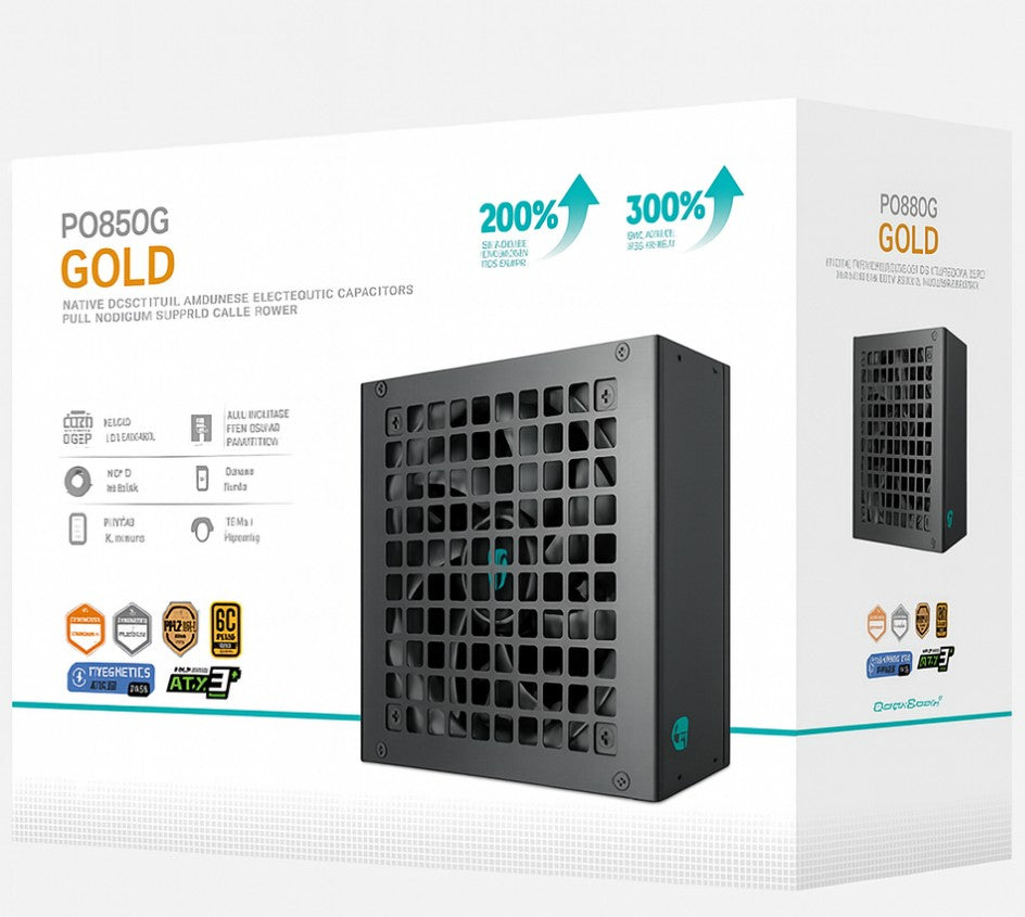 DeepCool PQ850G 850W Gamer Storm 80+ Gold/Cybenetics Fully Modular ATX Power Supply 120mm Fan, Japanese Capacitors, DC to DC, ATX12V V3.1,  R-PQ850G-FD1B-JGAU-V1