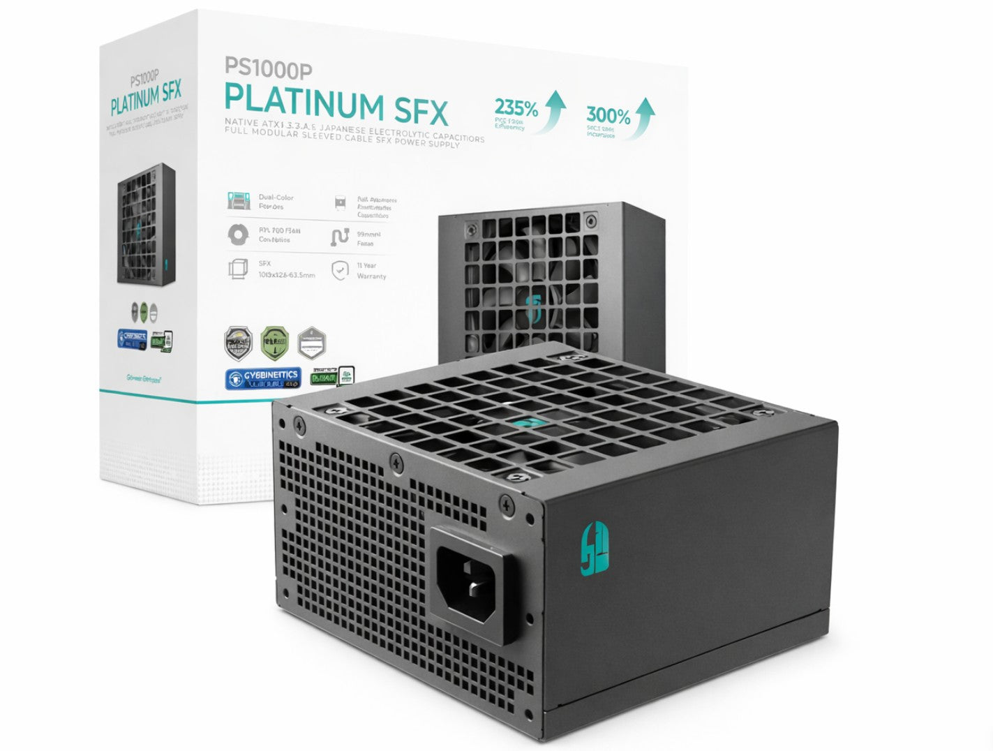 DeepCool PS1000P 1000W Gamer Storm SFX Full Japanese Electroyltic Capacitors Cybenetics Platinum/PPLP 115V Platinum R-PSA00P-FE0B-JGAU