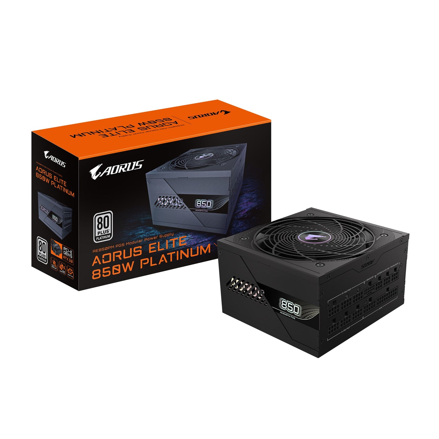 Gigabyte GP-AE850PM PG5 850W PSU Power Supply, ATX 60-50 Hz 850W 120mm Fan 80 PLUS Platinum >100, 000 hours GP-AE850PM PG5