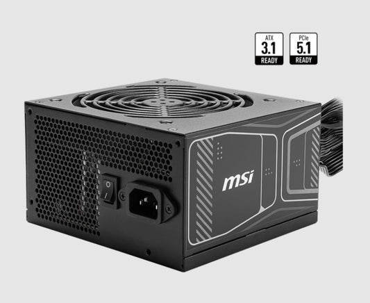 MSI MAG A850GN PCIE5 850W Up to 90% (80 Plus Gold) ATX Power Supply Unit, PFC, 100~240 VAC, 850W, 47-63Hz, PCI-E, SATA(LS) MAG A850GN PCIE5