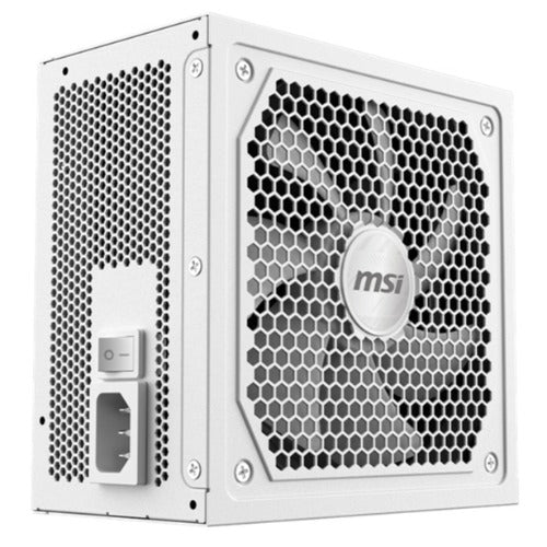 MSI MAG A1000GL PCIE5 ATX Power Supply Uni - White, 1000W, 80+ Gold, Fully Modular, PCIe5 600W, 135mm FDB Fan, Active PFC, 100-240V, 10yr wty, OCP/UVP MAG A1000GL PCIE5 WHITE