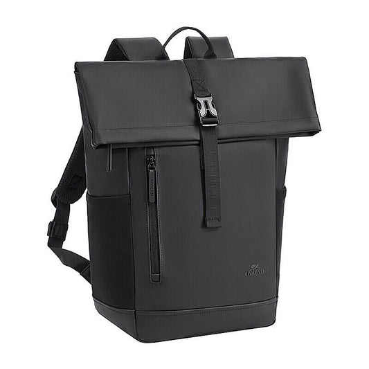 RIVACASE Eden-ECO Roll-Top Backpack 17L - Black [7826]  - 7826-BK