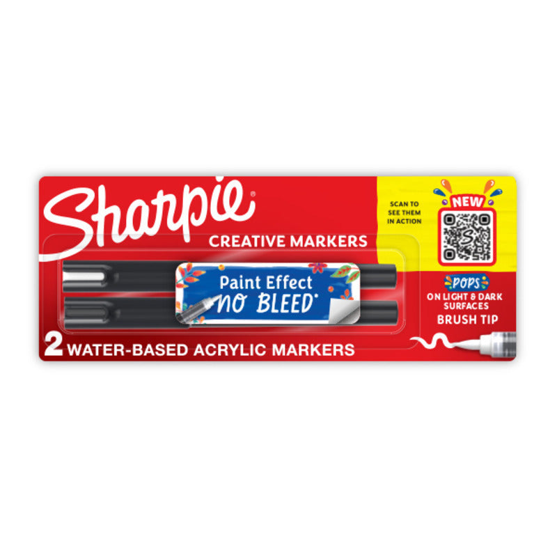 Sharpie Creat Mrk Brush Ast Pk2 Box of 6  - 2196903