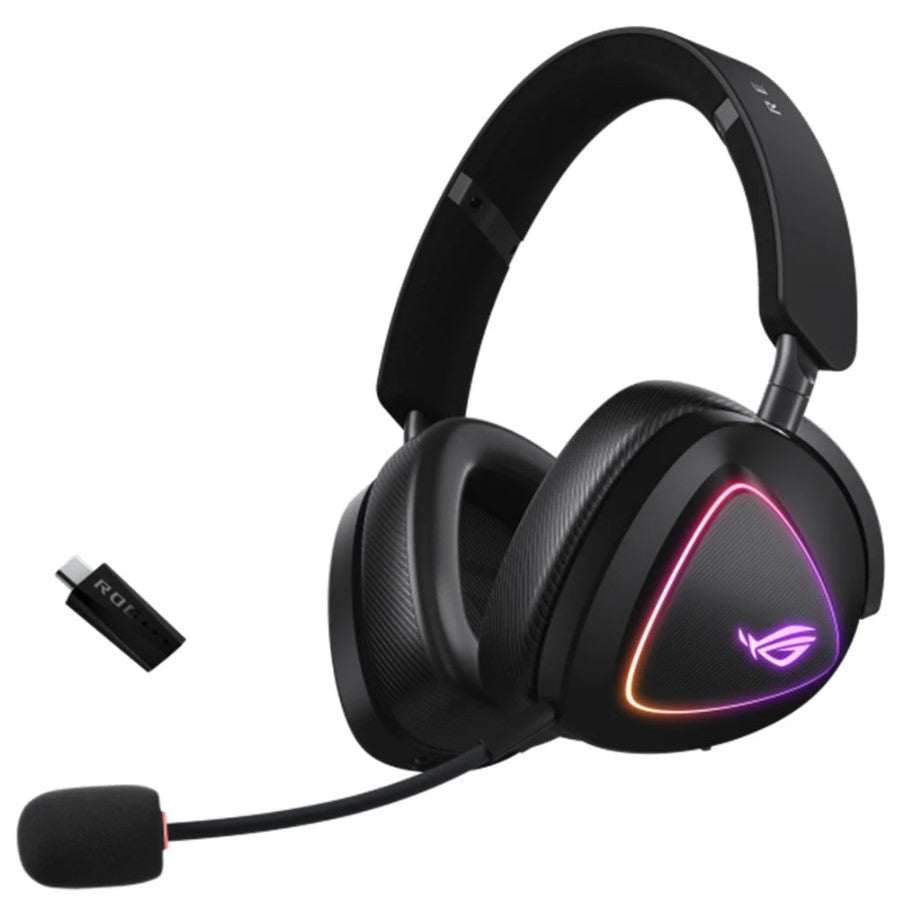 ASUS ROG DELTA II Tri-mode Wireless Gaming Headset, ROG SpeedNova, 50mm Titanium Drivers, Up to 110-hour Battery Life, 318g, BT/2.4G/3.5mm, Aura Sync ROG DELTA II