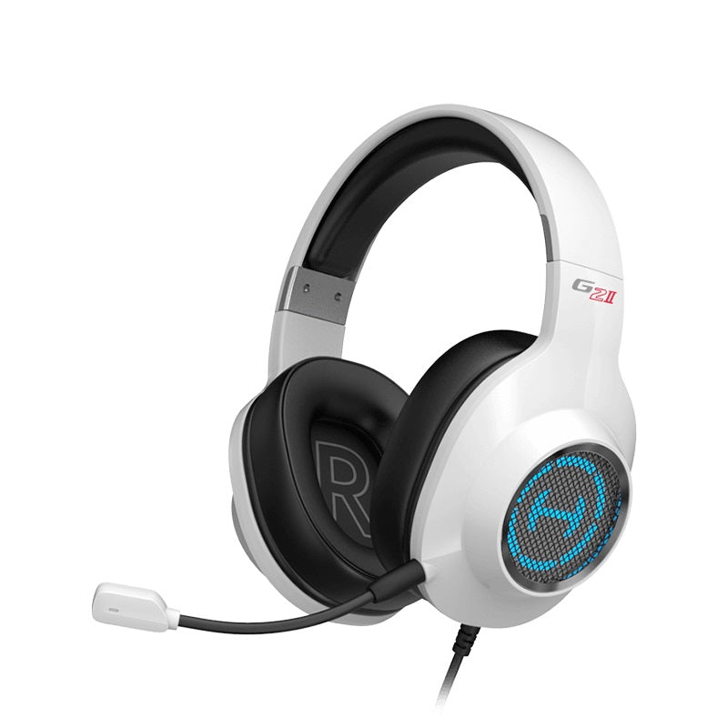 Edifier G2II 7.1 Surround Sound USB Gaming Headset with Microphone, RGB Lighting, 360 Degree Surround Sound Effects, 50mm NdFeB- WHITE G2II-WHITE
