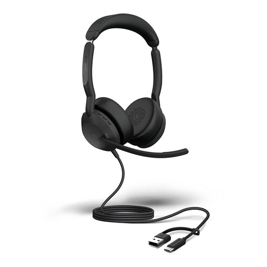 Jabra Evolve2 50, USB C/A UC Stereo Headset, Bluetooth, 4 microphones, Active Noise Cancellation, Busylight, Call management, Air Comfort technology 25089-989-799