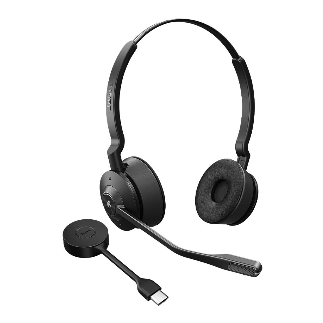 Jabra Engage 55 SE, Stereo, Link400c, Teams DECT Headset, 150m Wireless Range, Noise Cancelling, Flexible, Portable, Durable, Lightweight, Busylight 9659-470-111