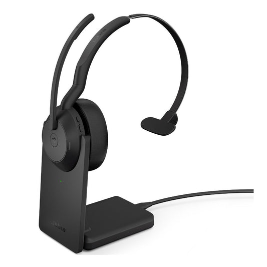 Jabra Evolve2 55 USB A MS Teams Mono Stand, Active Noise Cancellation (ANC), Link 380 Bluetooth Adapter, 30m Wireless Range, 18 Hours Battery Life 25599-899-989