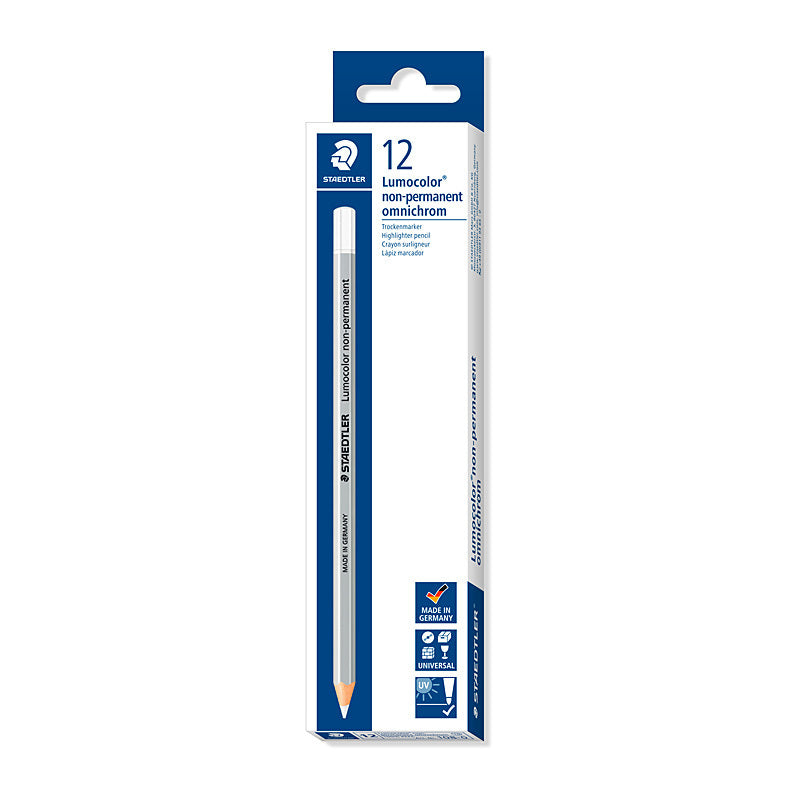 Staedtler Lumocolor non-permanent omnichrom 108 Dry marker - Box of 12 - White  - 108-0