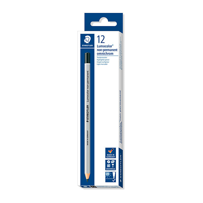 Staedtler Lumocolor non-permanent omnichrom 108 Dry marker - Box of 12 - Black  - 108-9