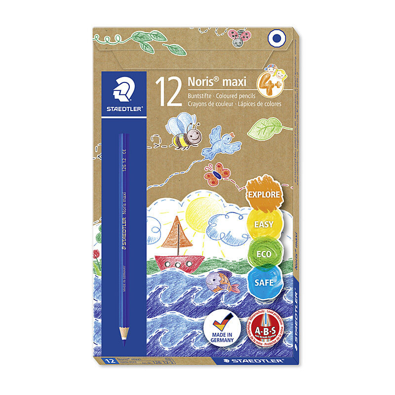 Staedtler Noris Club MAXI Learner Colour Pencil - 12 Pack - Blue  - 126 12-3