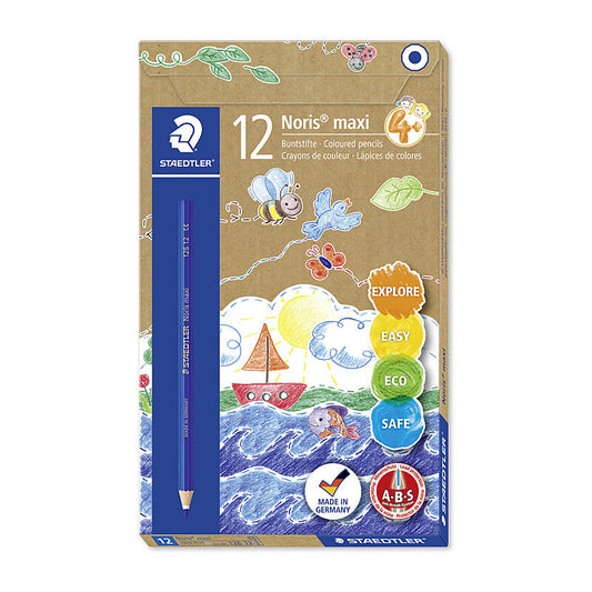 Staedtler Noris Club MAXI Learner Colour Pencil - 12 Pack - Blue  - 126 12-3