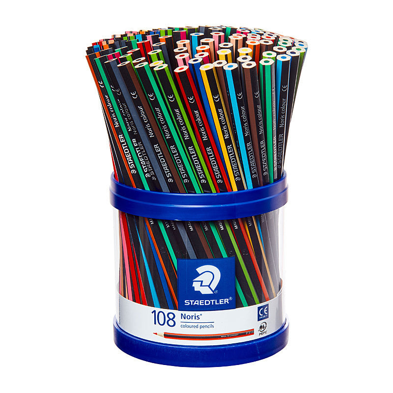 Staedtler Noris Colour Assorted Pencils - Cup of 108  - 185 KP108