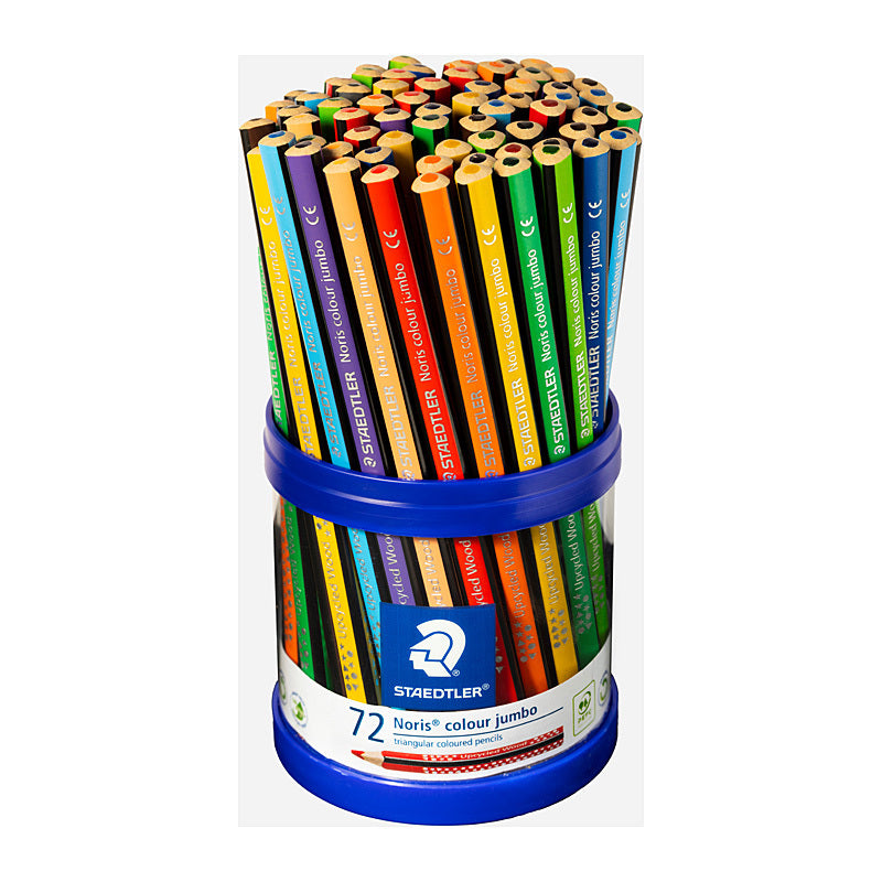 Staedtler Noris Colour Jumbo Pencils - Cup of 72 - Assorted Colours  - 188 KP72