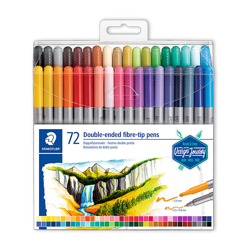 Staedtler Dbl Fibre Pen Ast Wlt72  - 3200 TB72