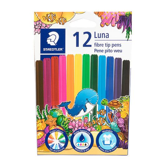 Staedtler Luna Felt Tip Ast Box of 12  - 327 LWP12