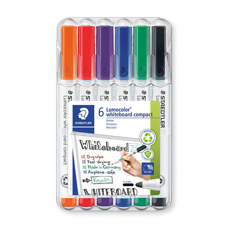 Staedtler Compact Whiteboard Mrk White Wlt6  - 341 WP6