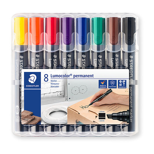 Staedtler Perm Mrk Chisel Ast Wlt8  - 350 WP8