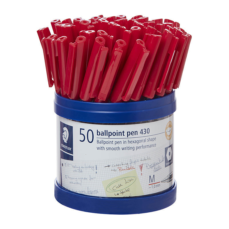 Staedtler Ballpoint430 MdRed Cup50  - 430MA2CP50