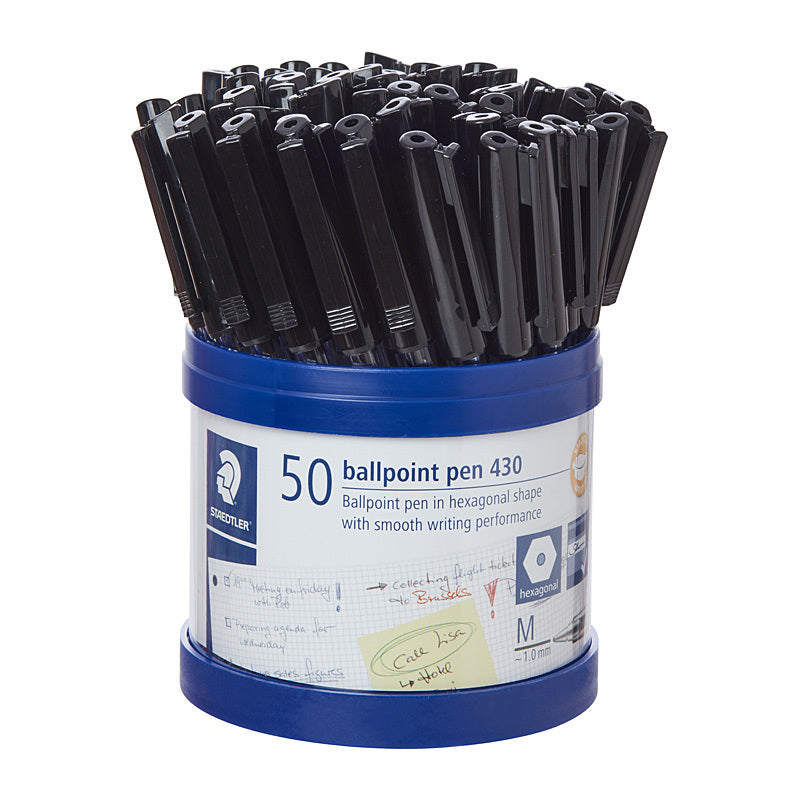 Staedtler Ballpoint430 M Black Cup50  - 430MA9CP50