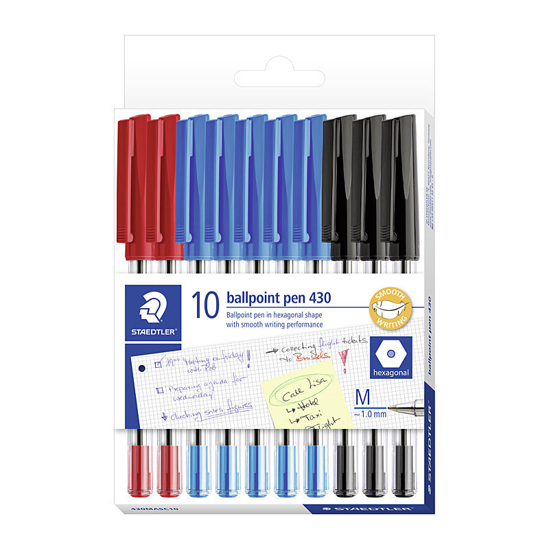 Staedtler Ballpoint430 M Ast Box of 10  - 430MASC10