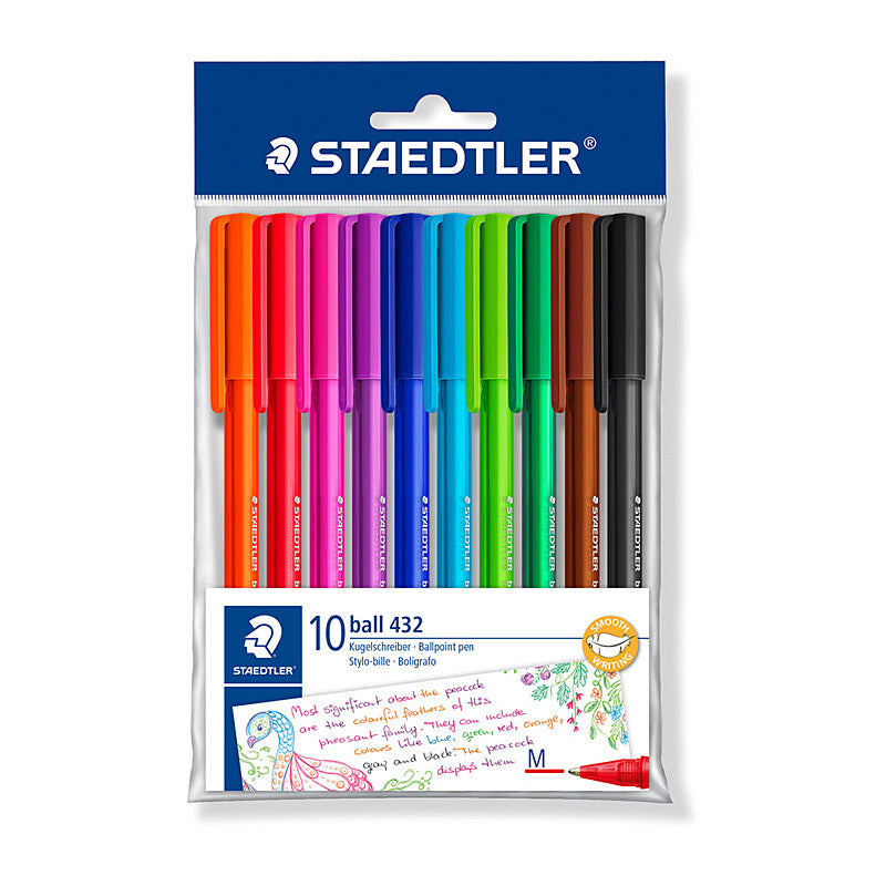 Staedtler BP 432 M Ast Bag10 Box of 10  - 43235MPB10