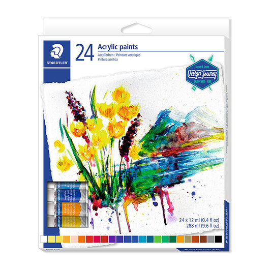 Staedtler Acrylic Paint Asst Box of 24  - 8500 C24