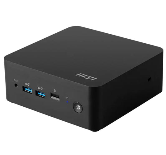 MSI Cubi NUC 1M-015BAU miniPC barebone, Black Intel Core 7-150U DDR5 2*M.2 2*HDMI 2*TBT 2*LAN Wifi6 Card Reader Switch Cable 3Y Cubi NUC 1M-015BAU-B7150UXX