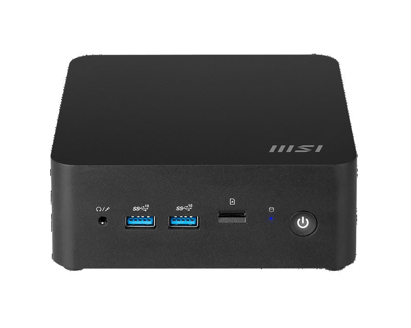 MSI Cubi NUC 1M Barebone Mini PC, Intel Core 3-100U, 6C/8T up to 4.7GHz, 2x DDR5 SODIMM, 2x M.2 SSD, WiFi 6E, BT 5.3, Dual HDMI, Thunderbolt, No OS CUBI NUC 1M-003BAU