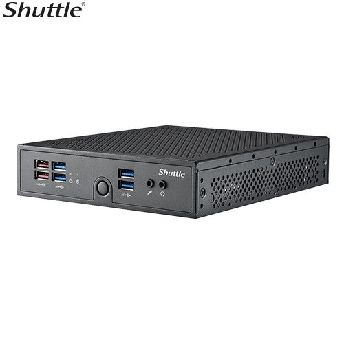 Shuttle DS50U Slim Mini PC 1.3L Barebone - Celeron 7305, 2x DDR5, 2x M.2 2280, HDMI, DP, VGA, COM, 2 x LAN, 90W, fanless DS50U