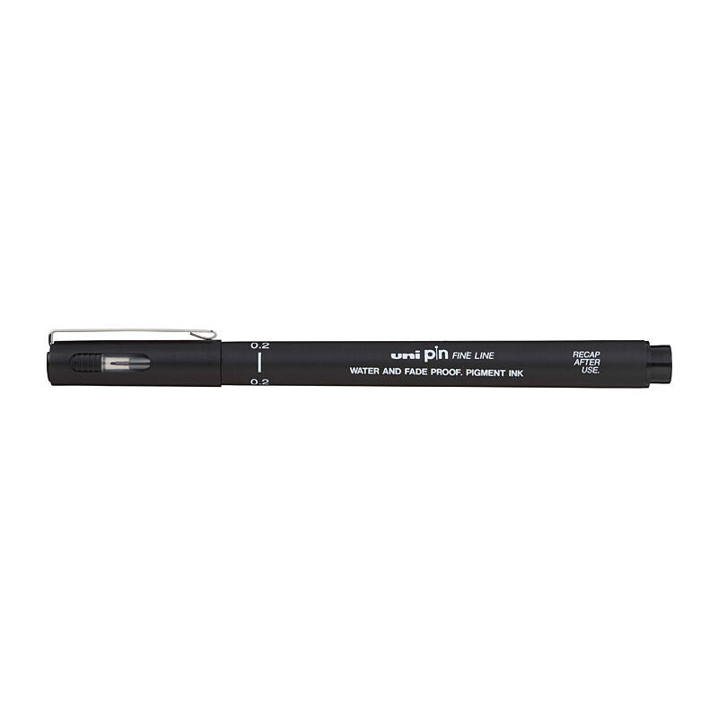 uni Pin FineLiner 0.2 Black Box of 12  - PIN02200BK
