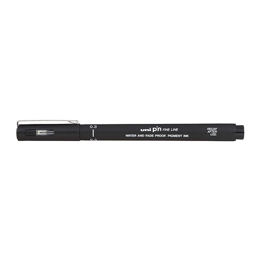 uni Pin FineLiner 0.3 Black Box of 12  - PIN03200BK