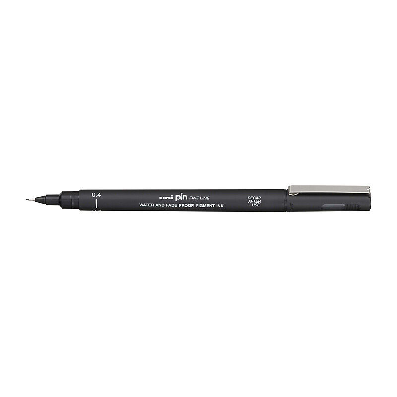 uni Pin FineLiner 0.4 Black Box of 12  - PIN04200BK