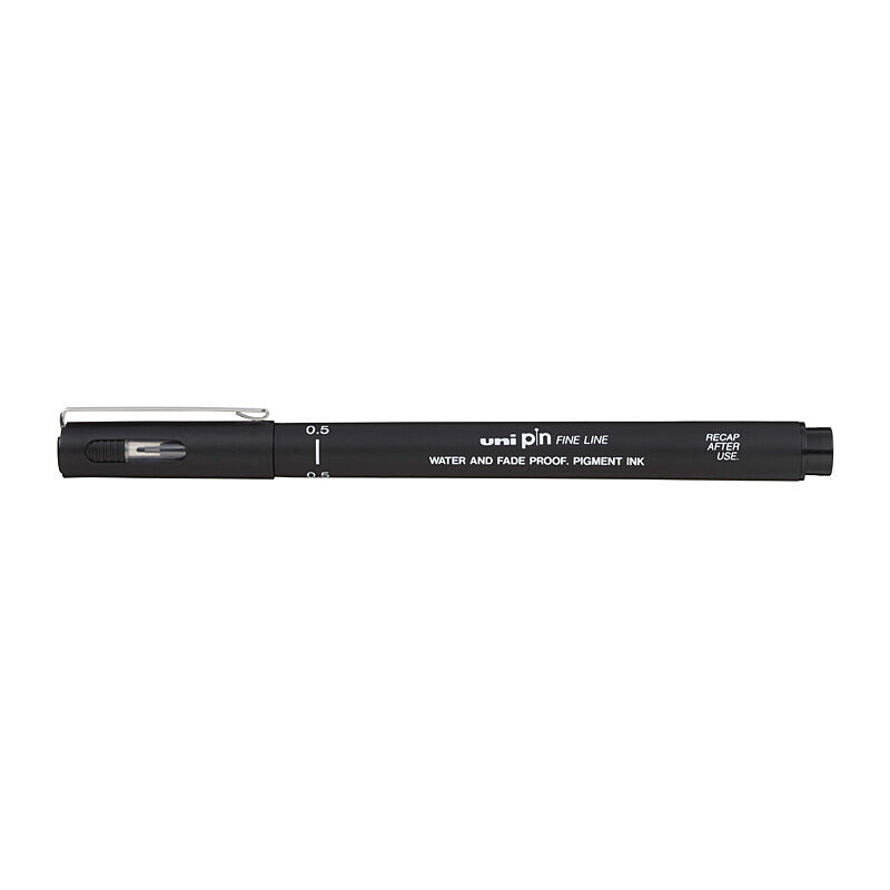 uni Pin FineLiner 0.5 Black Box of 12  - PIN05200BK