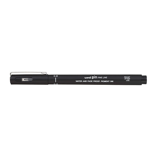 uni Pin FineLiner 0.8 Black Box of 12  - PIN08200BK