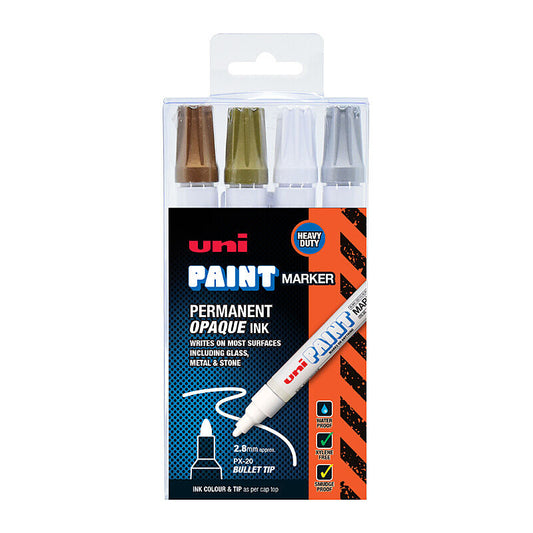 uni Paint Mrk PX20 Shn Ind Pk4  - PX204PSHINDU