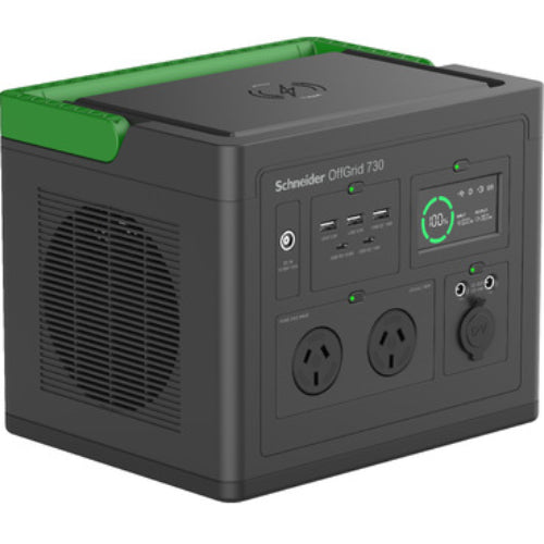APC OffGrid Portable Power Station 730, 738Wh Lithium-ion, LCD, 2 AS3112 Australian outlets, Sinewave, 3 USB-A, 2 USB-C, Wireless Charger PPS730-AZ