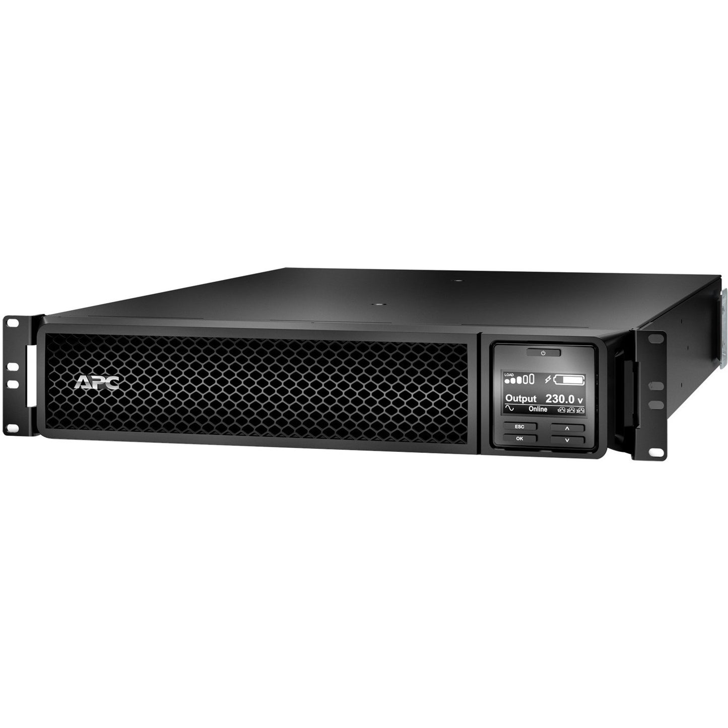 APC Smart-UPS 2200VA/1980W Online UPS, 2U Rackmount, 230V/16A Input, 2x IEC C19 & 8x IEC C13 Outlets, Lead Acid Battery, W/ Network Card, W/ Rail Kit  SRT2200RMXLI-NC