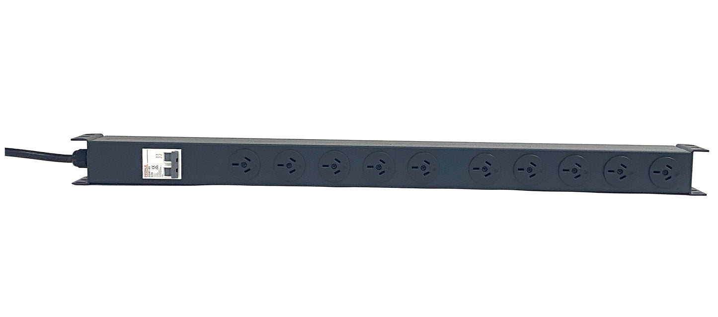 PowerShield Vertical PDU with 16A Aus Input plug, 10 x ANZ 10Amp outlets, provides reliable power distribution for vertical installations RPR-10V15MCB